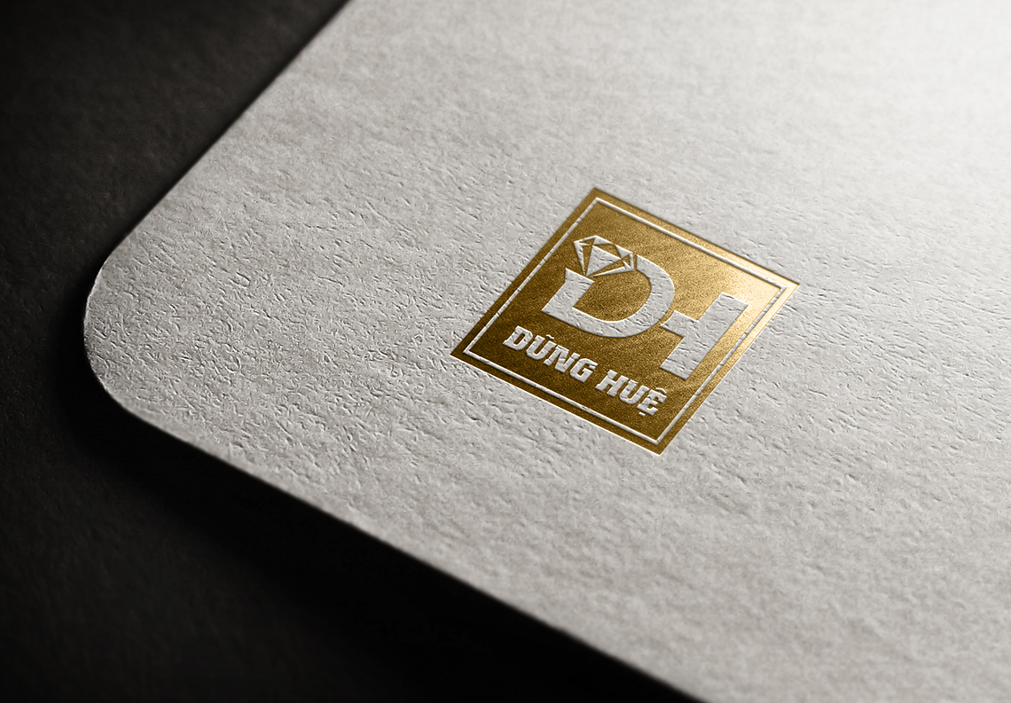Thiết kế logo cửa hàng vàng bạc đá quý Dũng Huệ